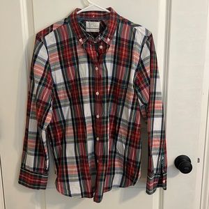 J. Crew Red Tartan Button-Down